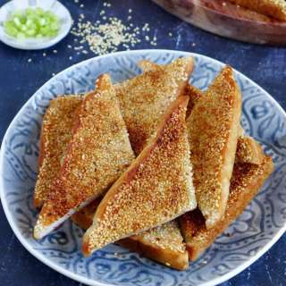 Shrimp Toast (蝦多士), Pan-fried or Air-fried
