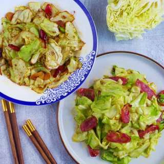Chinese cabbage stir-fry, two ways (手撕包菜)