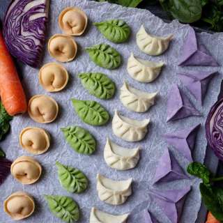 Colourful dumplings for Chinese New Year