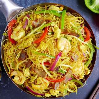 Singapore Mei Fun (Singapore Rice Noodles, 星洲米粉)
