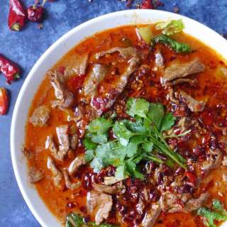 Sichuan boiled beef (Shui Zhu Niu Rou, 水煮牛肉)