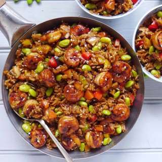 Soy sauce rice pilaf (酱油炒饭)