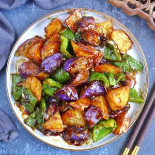 Di San Xian (Stir Fried Eggplant, Potato and Pepper)