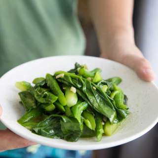 Chinese broccoli with garlic