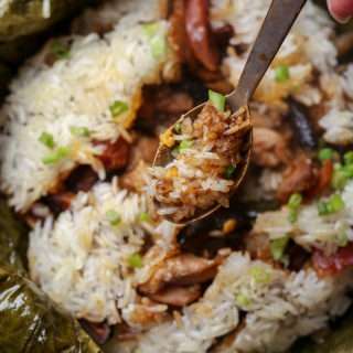 Lo Mai Gai (Steamed Sticky Rice in Lotus Leaf)