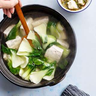 Tofu Soup With Bok Choy