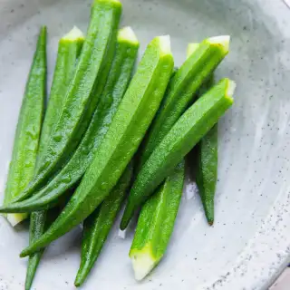 Boiled okra