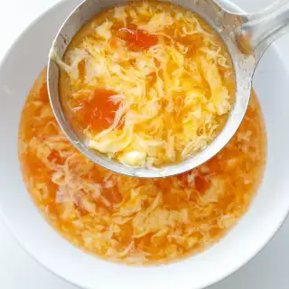 Tomato Egg Drop Soup -The best ever