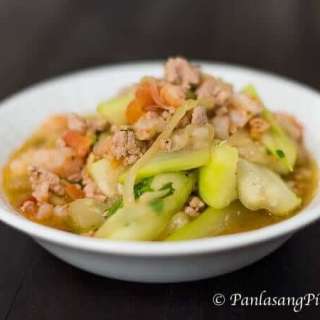 Ginisang Upo with Ground Pork and Shrimp