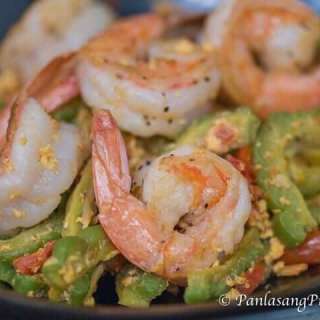 Ginisang Ampalaya na May Itlog at Hipon (Sauteed Bitter Melon with Egg and Shrimp)