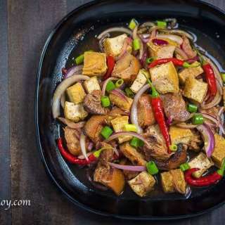 Grilled Liempo with Fried Tofu