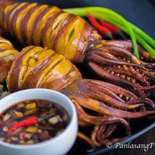 Grilled Stuffed Squid (inihaw na pusit)