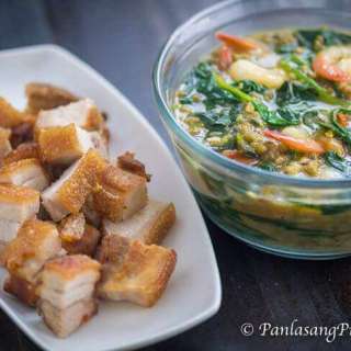 Shrimp Monggo with Lechon Kawali
