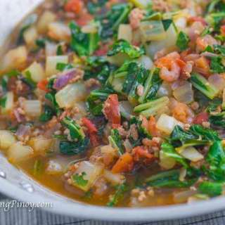 Ginisang Pechay with Ground Pork and Shrimp (Sauteed Bok Choy)