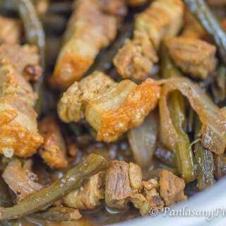 Adobong Sitaw with Lechon Kawali