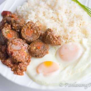 Morcon with Garlic Fried Rice and Eggs