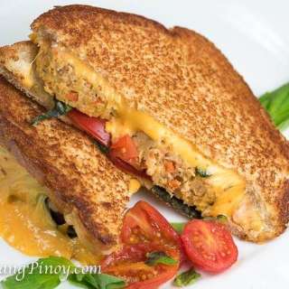 Embutido Meatloaf with Tomato and Basil Grilled Cheese Sandwich