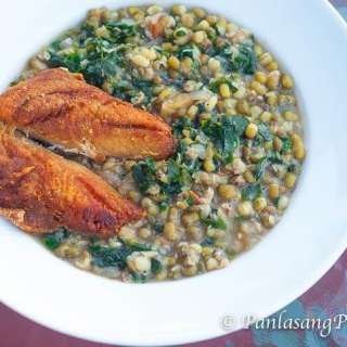 Ginisang Munggo with Tinapa and Fried Red Snapper
