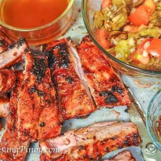 Grilled St. Louis Style Ribs with Ensaladang Talong and Bagoong