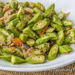 Ginisang Okra with Fish Flakes Recipe