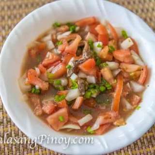 Chopped Tomato and Onion with Bagoong Isda