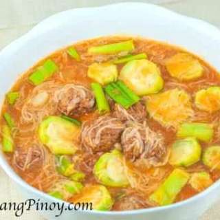 Misua Soup with Meatballs