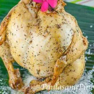 Pinaupong Manok sa Asin