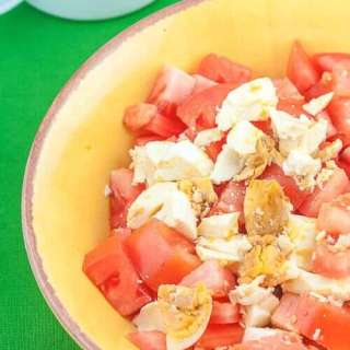 Salted Eggs and Tomato Salad