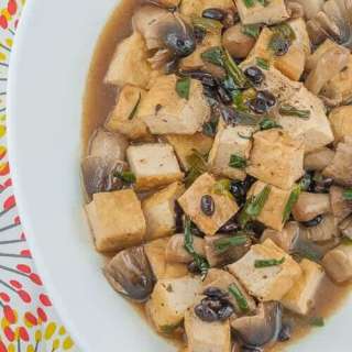 Tofu with Tausi and Straw Mushrooms