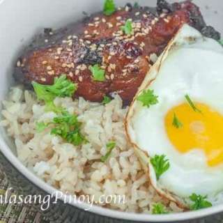 Chicken Teriyaki, Brown Rice, and Sunny Side Up Egg Recipe