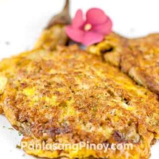 Eggplant and Ground Chicken Omelet
