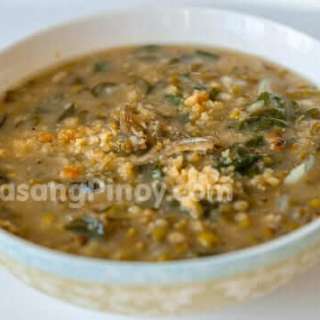 Monggo Guisado with Dilis and Malunggay (Mung Bean Stew with Dried Anchovies)