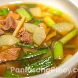 Bas-uy Recipe (Pork and Liver Soup with Lemongrass and Chayote)