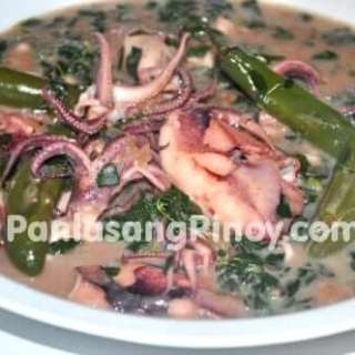 Ginataang Pusit Recipe (squid in coconut milk)