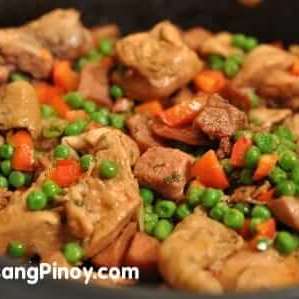Easy Ham and Green Peas Saute