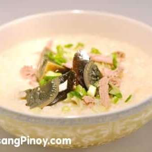 Century Egg Congee with Salted Pork