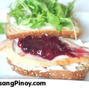 Turkey and Cranberry Sandwich with Cream Cheese
