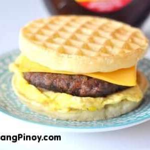 Sausage and Egg Waffle Sandwich