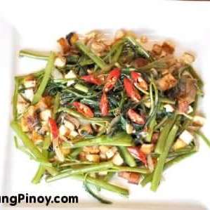 Kangkong and Tofu Stir Fry