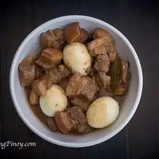 Pork Adobo in Pineapple Juice with Boiled Eggs