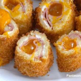 Fried Ham and Cheese Roll