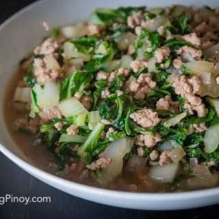 Ginisang Pechay at Giniling with Oyster Sauce