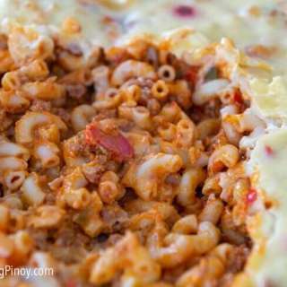 Pinoy Style Baked Macaroni with White Sauce
