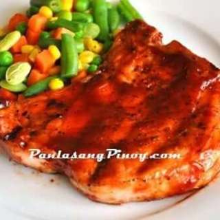 Barbecue Pork Chop with Mixed Veggies