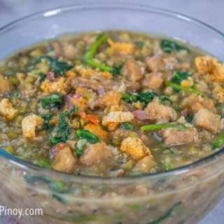 Pork Monggo with Kangkong Recipe