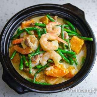 Ginataang Gulay with Pork and Shrimp