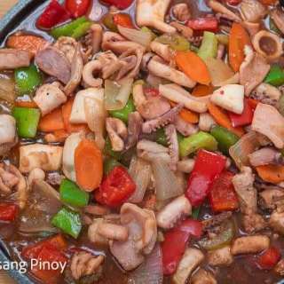 Sizzling Pusit