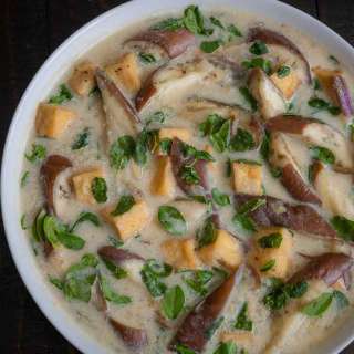 Ginataang Talong with Malunggay and Tofu