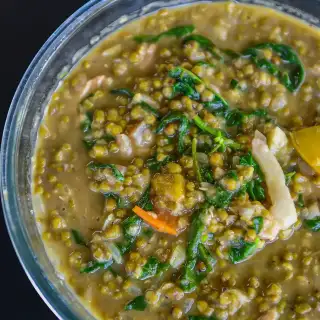 Pork Monggo with Fried Galunggong