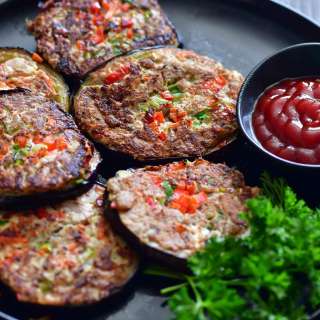 Relyenong Talong with Tuna